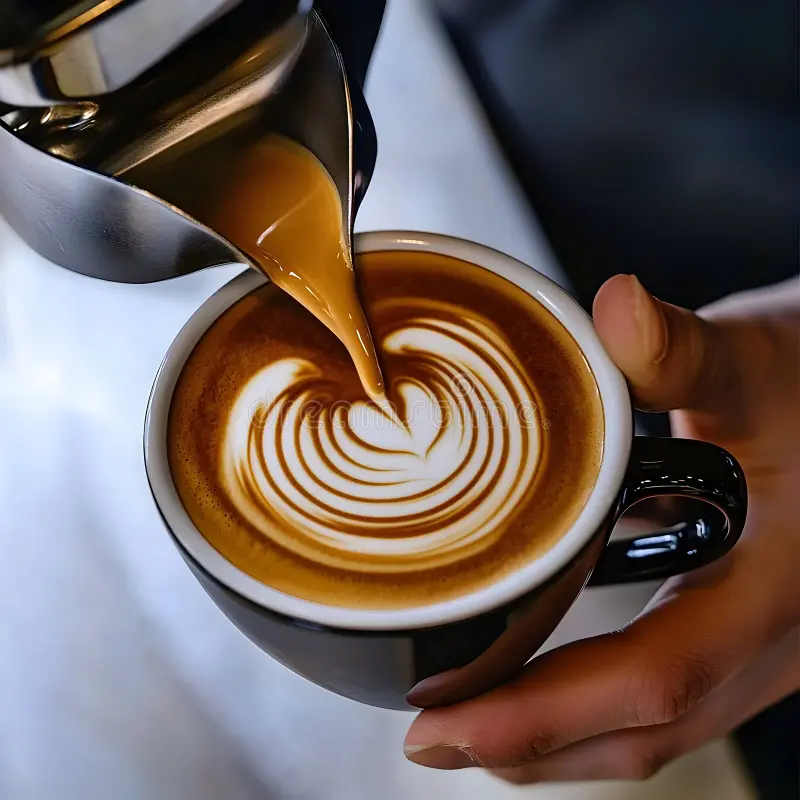 Coffee art in a cup
